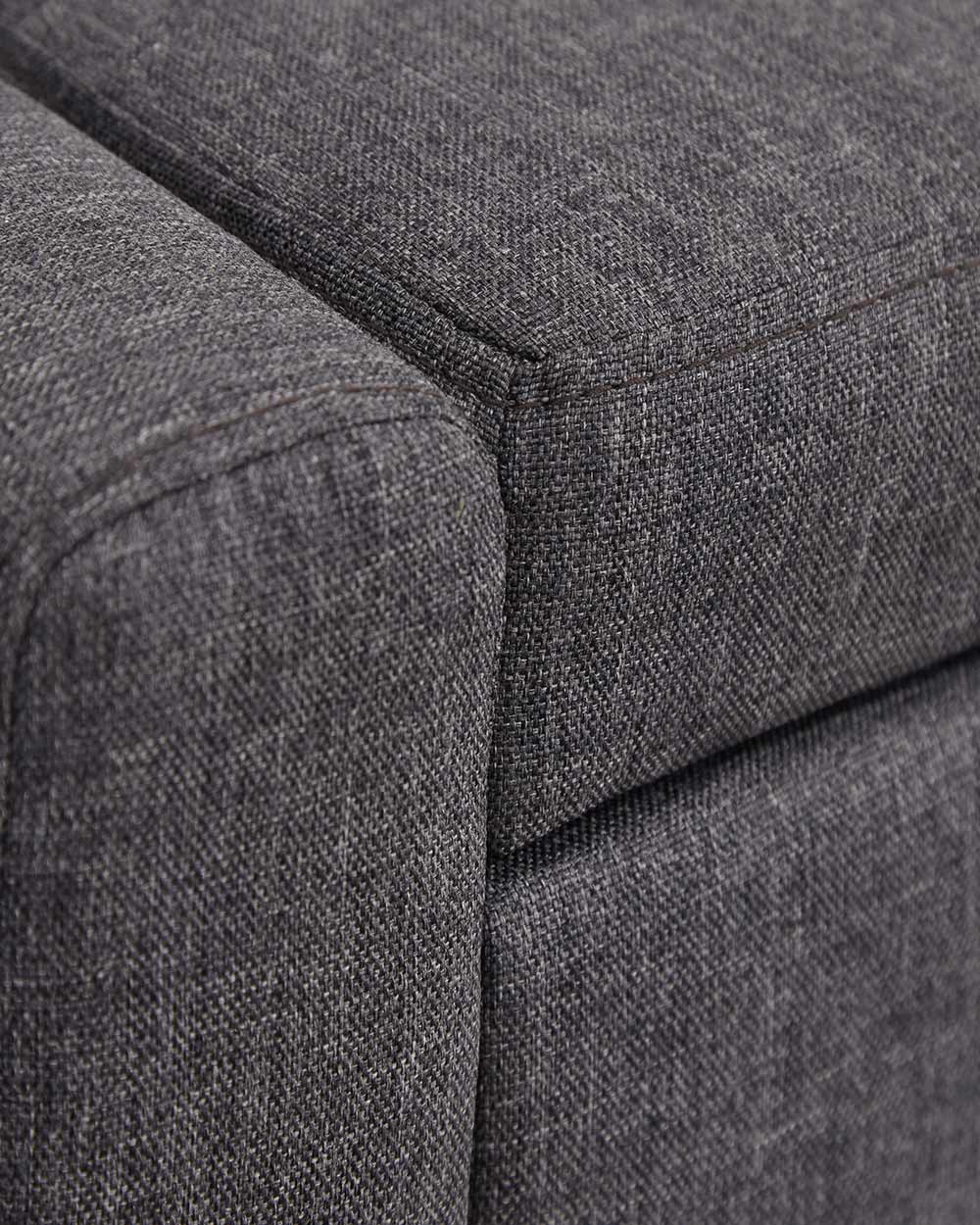 Verona Ottoman Bench Charcoal Grey Fabric - Image 9