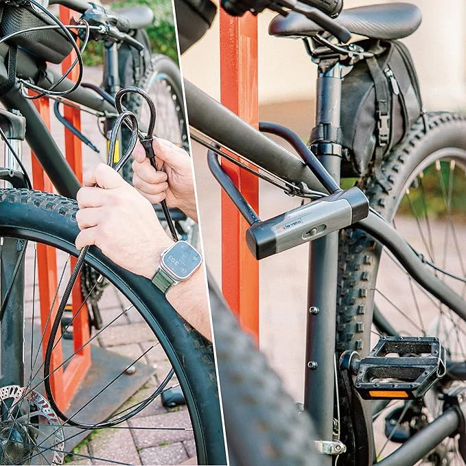 Via Velo Heavy Duty Anti-Theft Bike U-Lock with Cable - Image 6