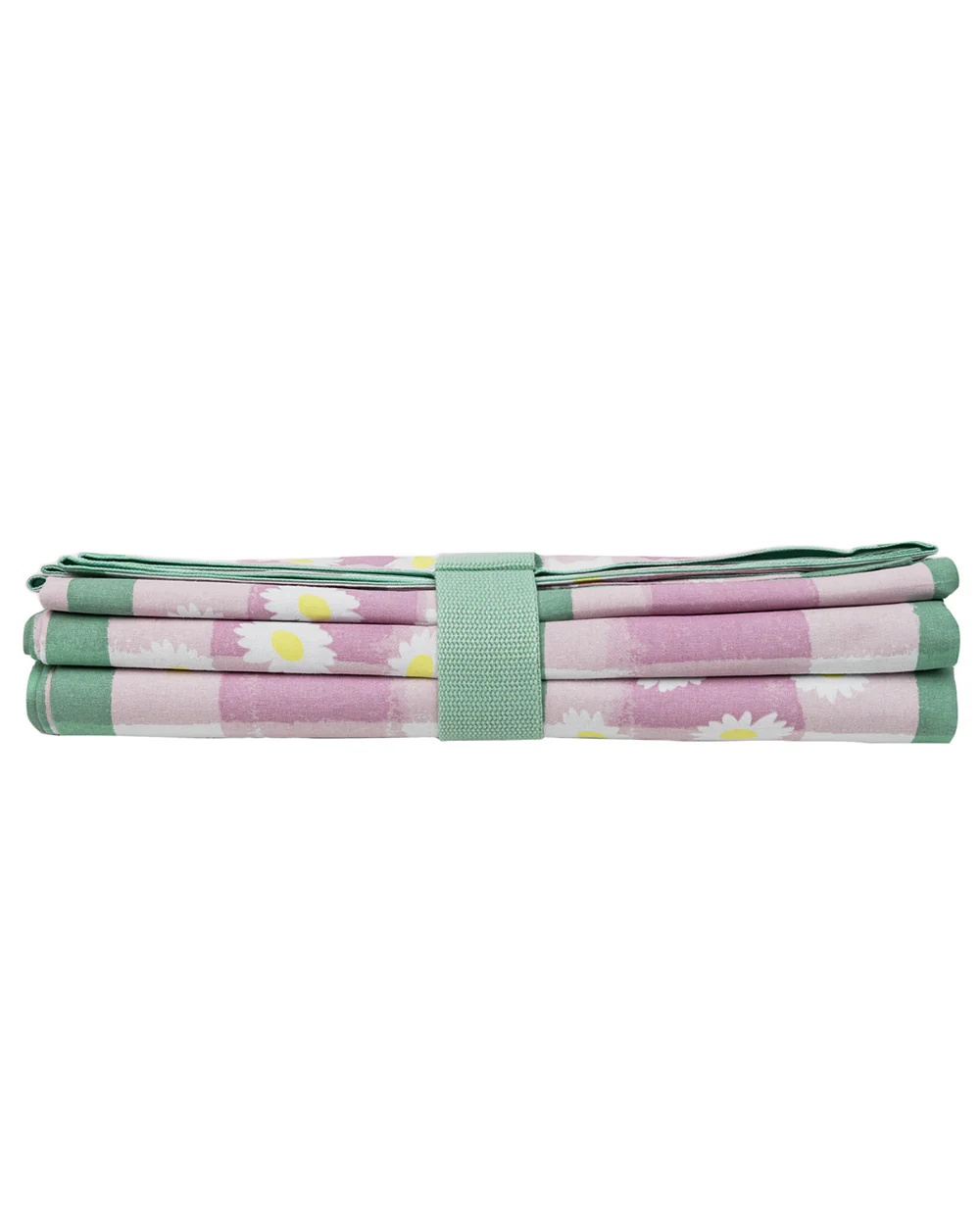 Waterproof Picnic Blanket Foldable Gingham Daisy Design - Image 2