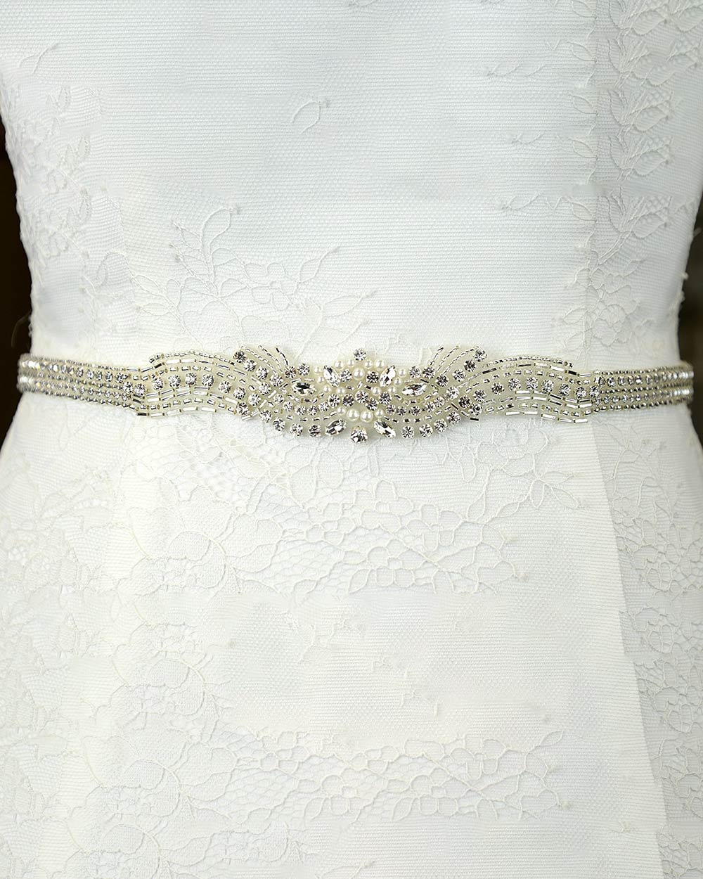 Wedding Dress Belt Glitz, Beads And Pearls - Image 4