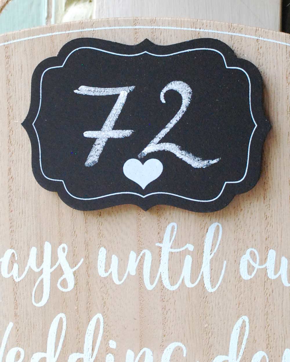 Wedding Countdown Plaque Engagement Gift - Image 3