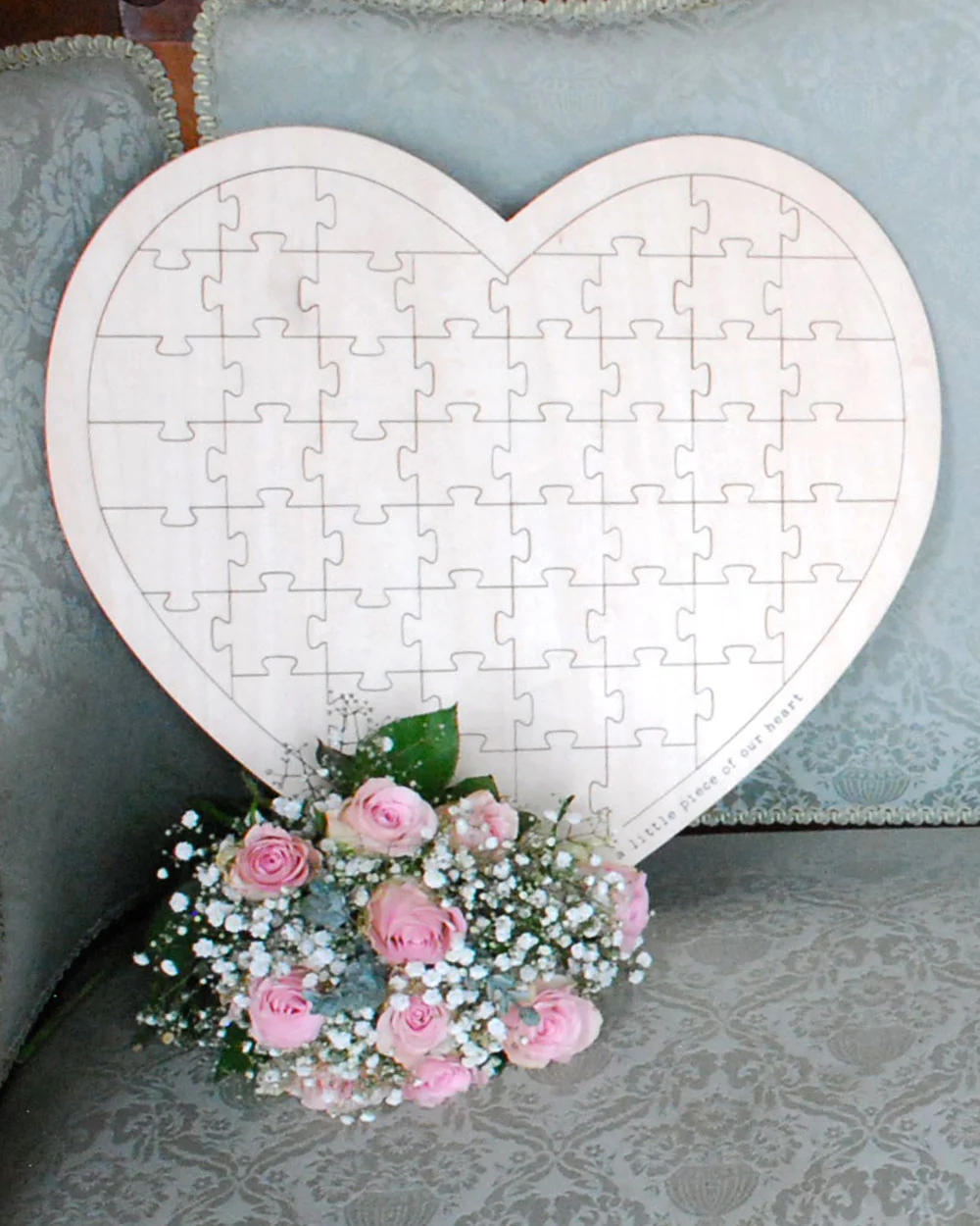 Wedding Guest Book Large Heart Jigsaw Puzzle - Image 7