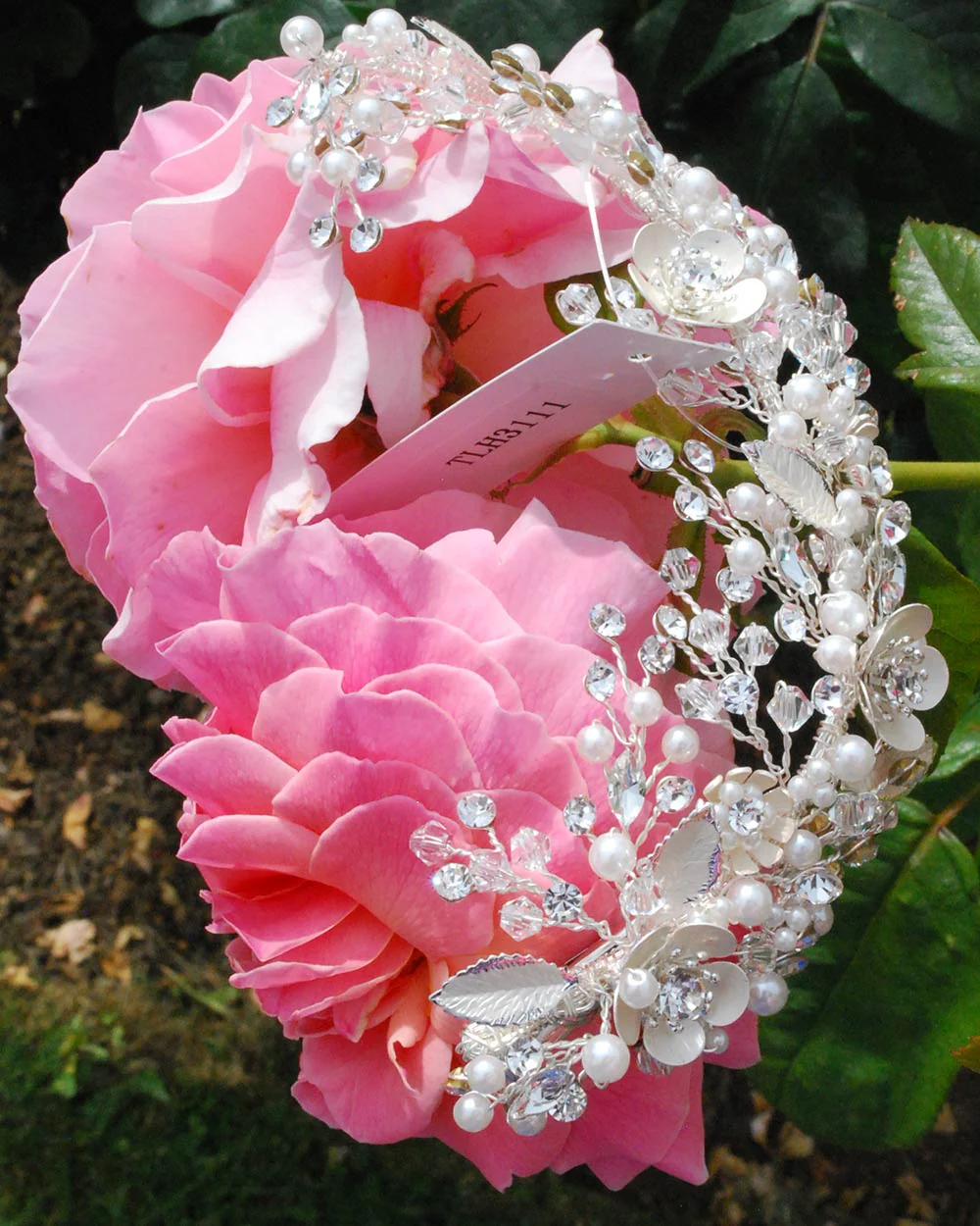Wedding Hair Vine Floral Diamante Pearl - Image 3