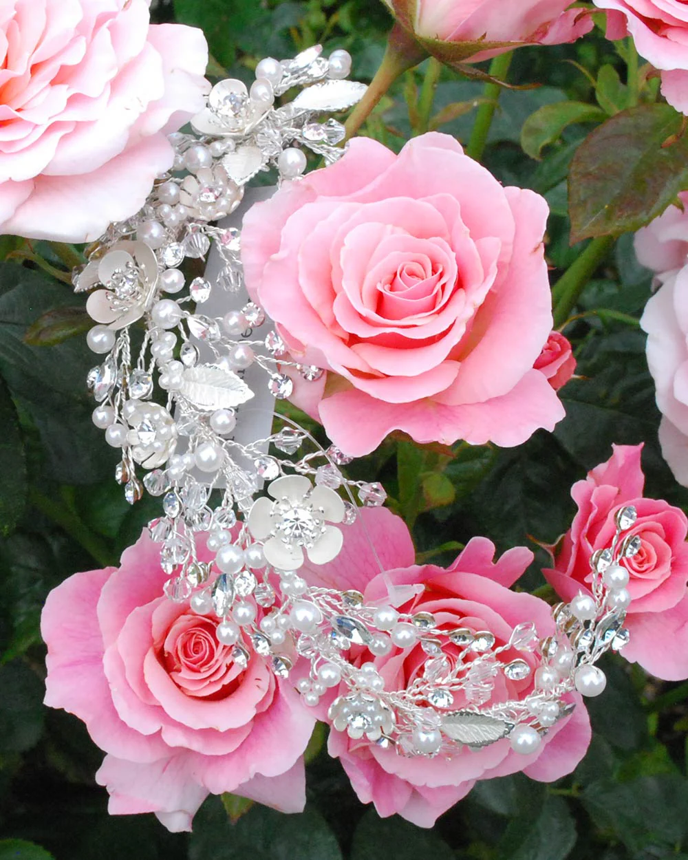 Wedding Hair Vine Floral Diamante Pearl - Image 6