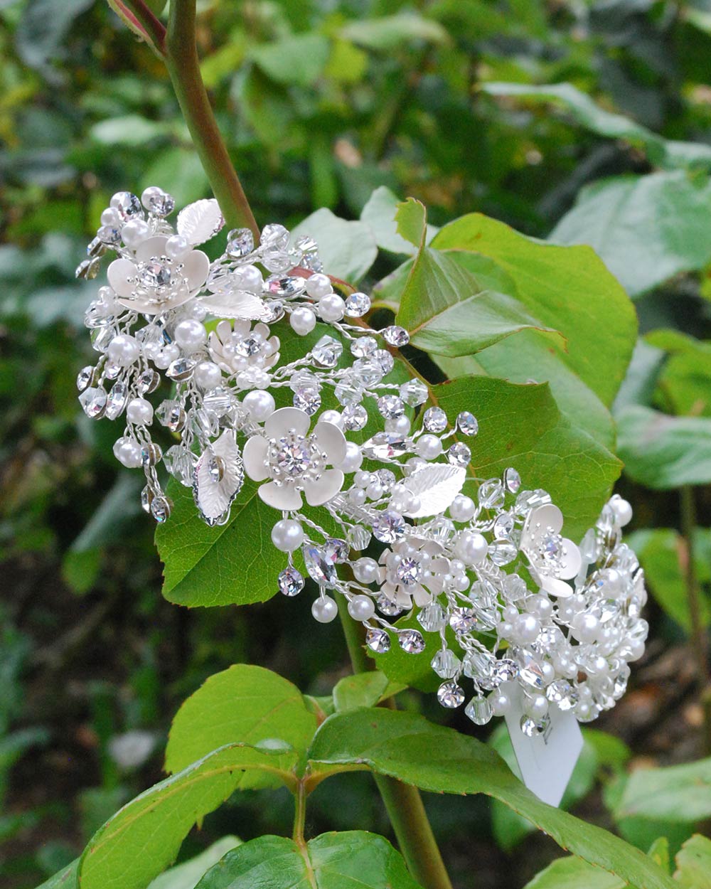 Wedding Hair Vine Floral Diamante Pearl - Image 7