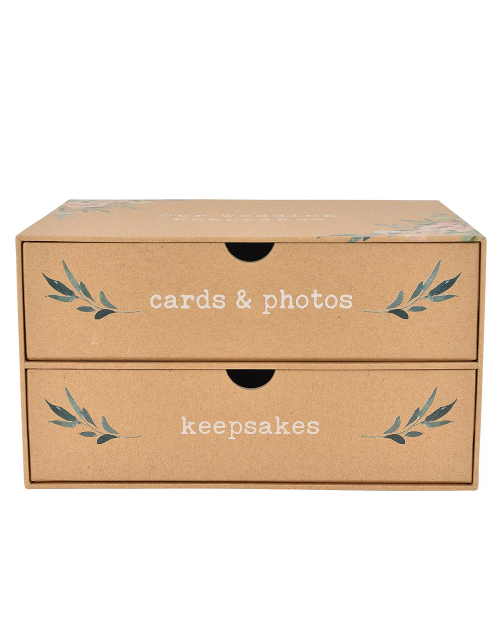 Wedding Keepsake Box 2 Drawer, Floral - Image 11