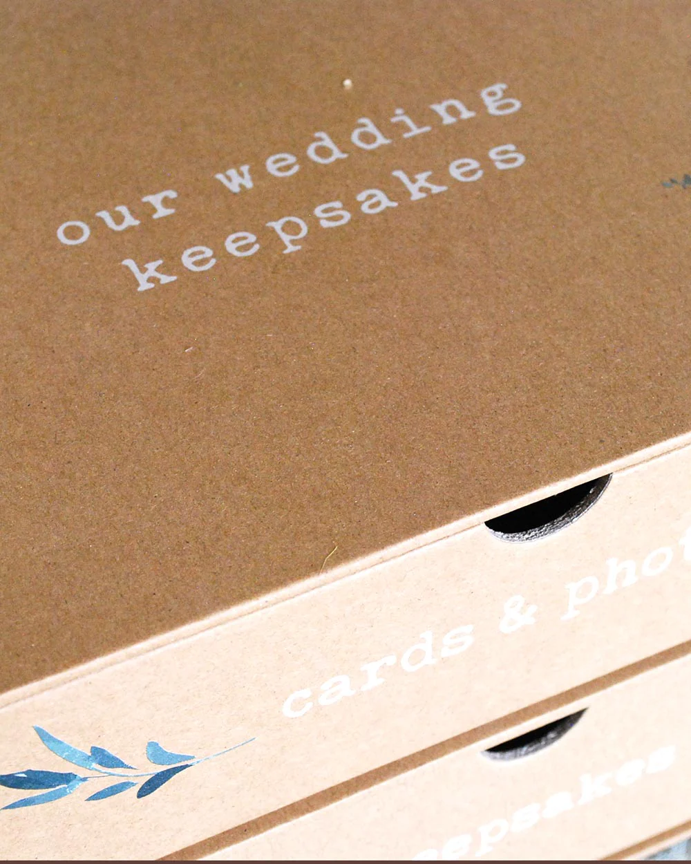 Wedding Keepsake Box 2 Drawer, Floral - Image 4