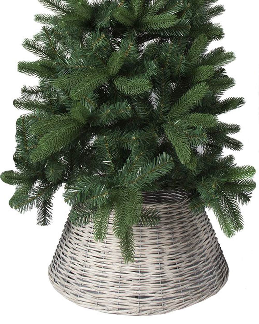 Wicker Christmas Tree Skirt, Natural Grey - Image 5