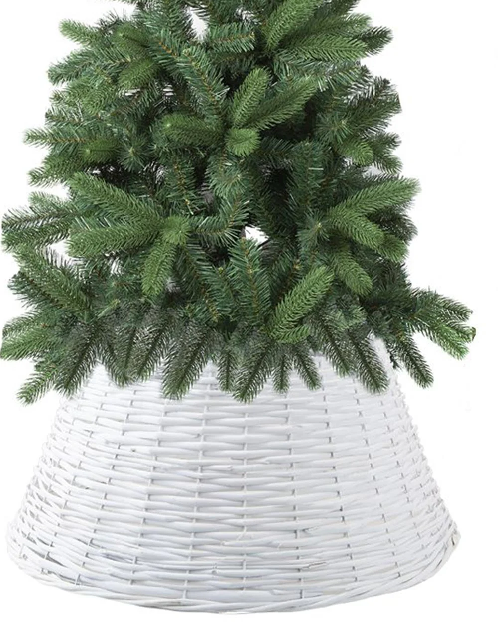 Wicker Christmas Tree Skirt, White - Image 3