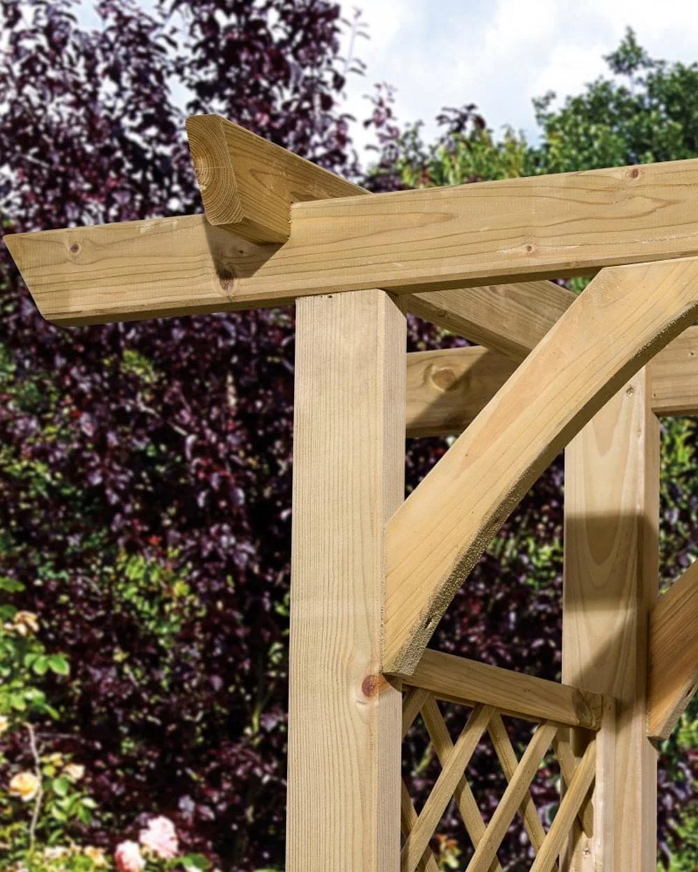 Wide Garden Arch Broadway Pergola Rowlinson - Image 6