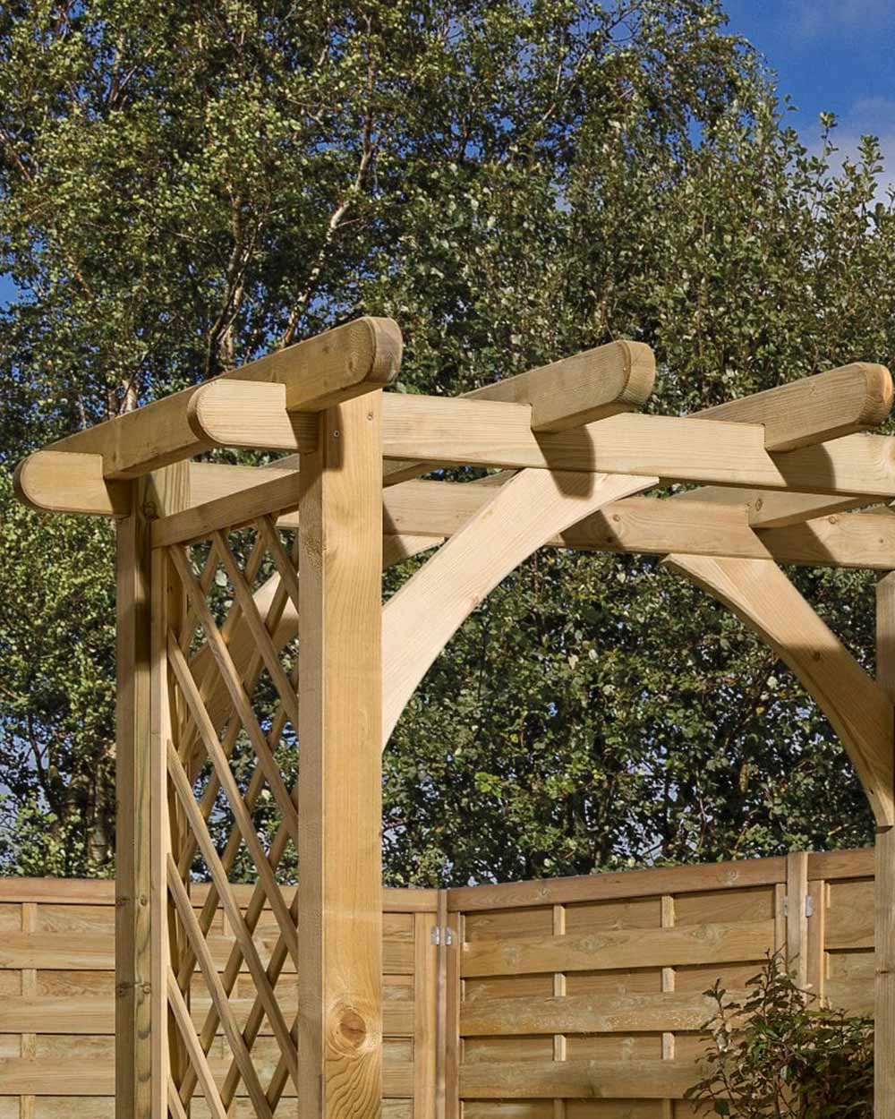 Wooden Garden Arch Cheltenham Rowlinson - Image 6
