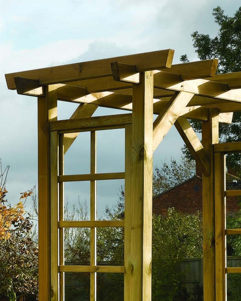 Wooden Garden Arch Square Top Rowlinson 10 Year Guarantee - Image 3