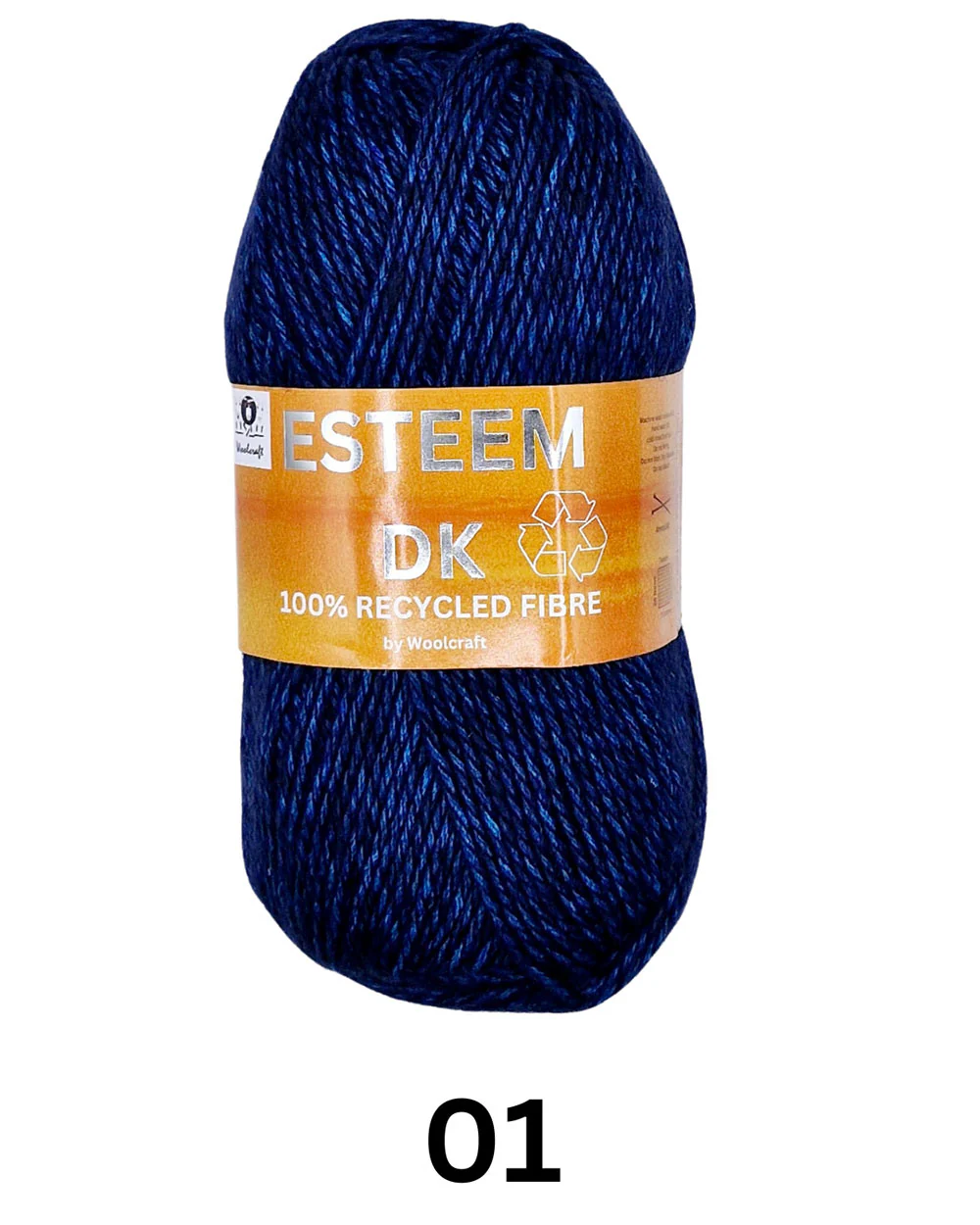 Woolcraft Esteem Recycled Wool Yarn DK 01 Marine - Image 2