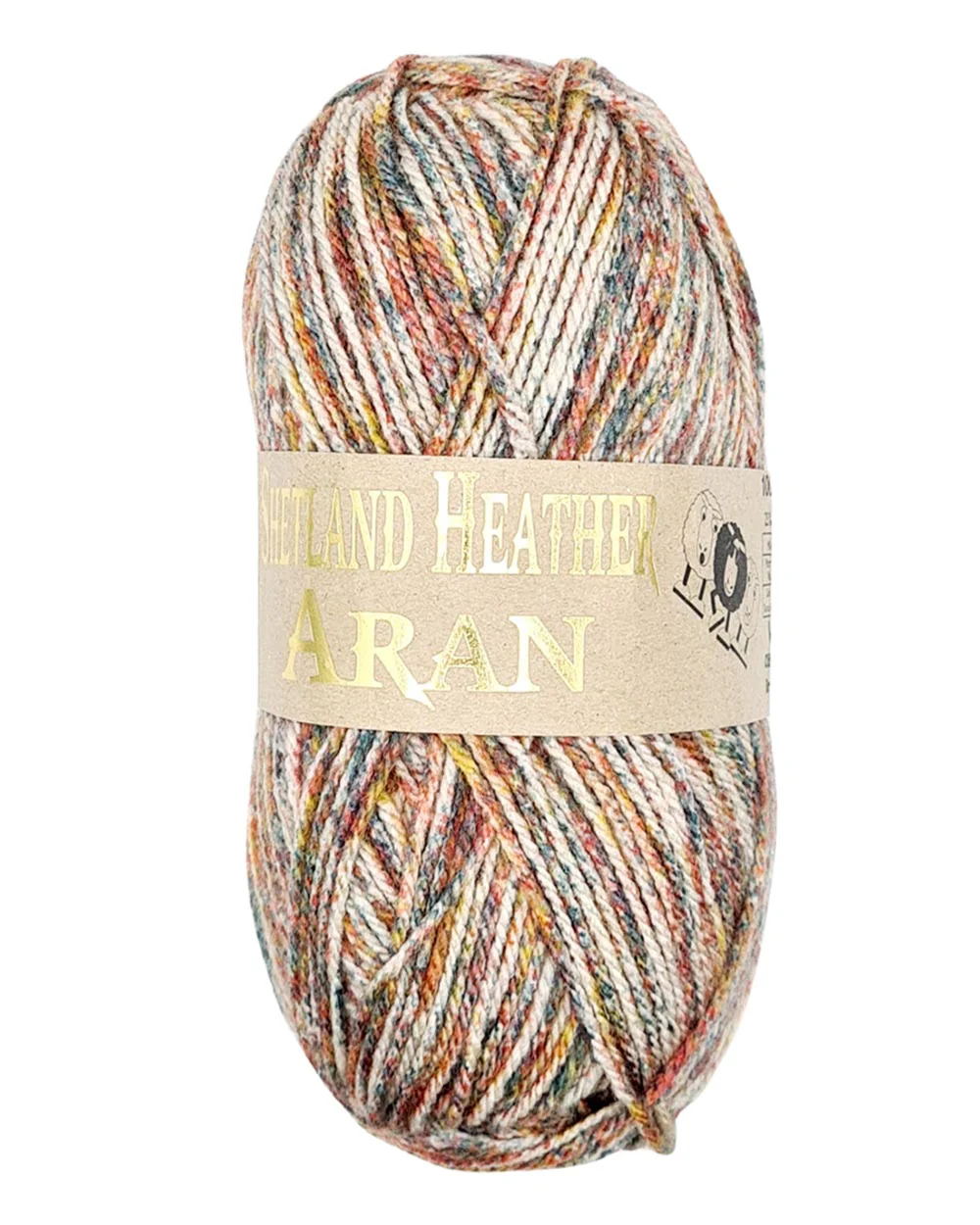 Woolcraft Shetland Heather Aran Yarn Wool 004 Heather