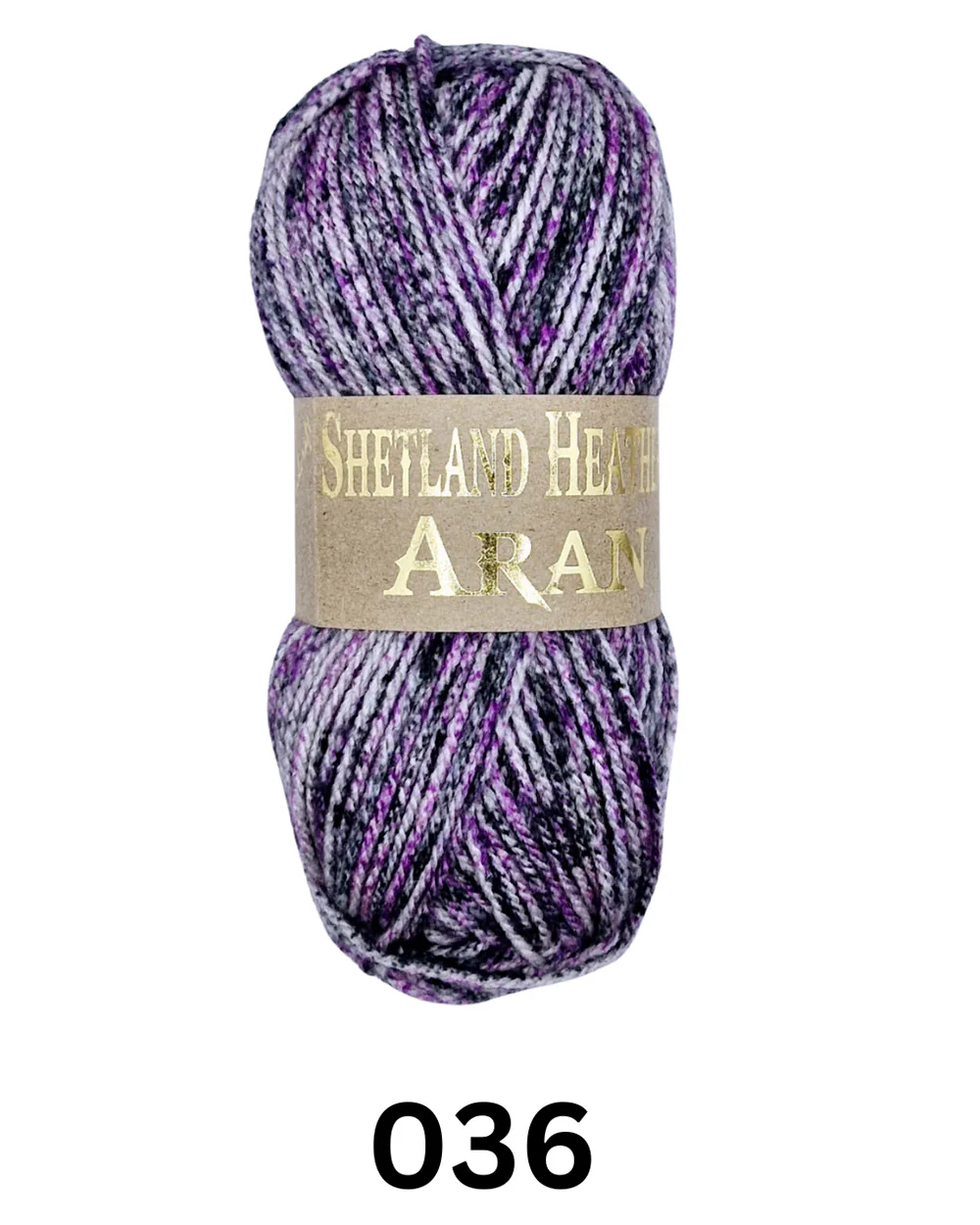 Woolcraft Shetland Heather Aran Yarn Wool 036 Lavender Fields - Image 2