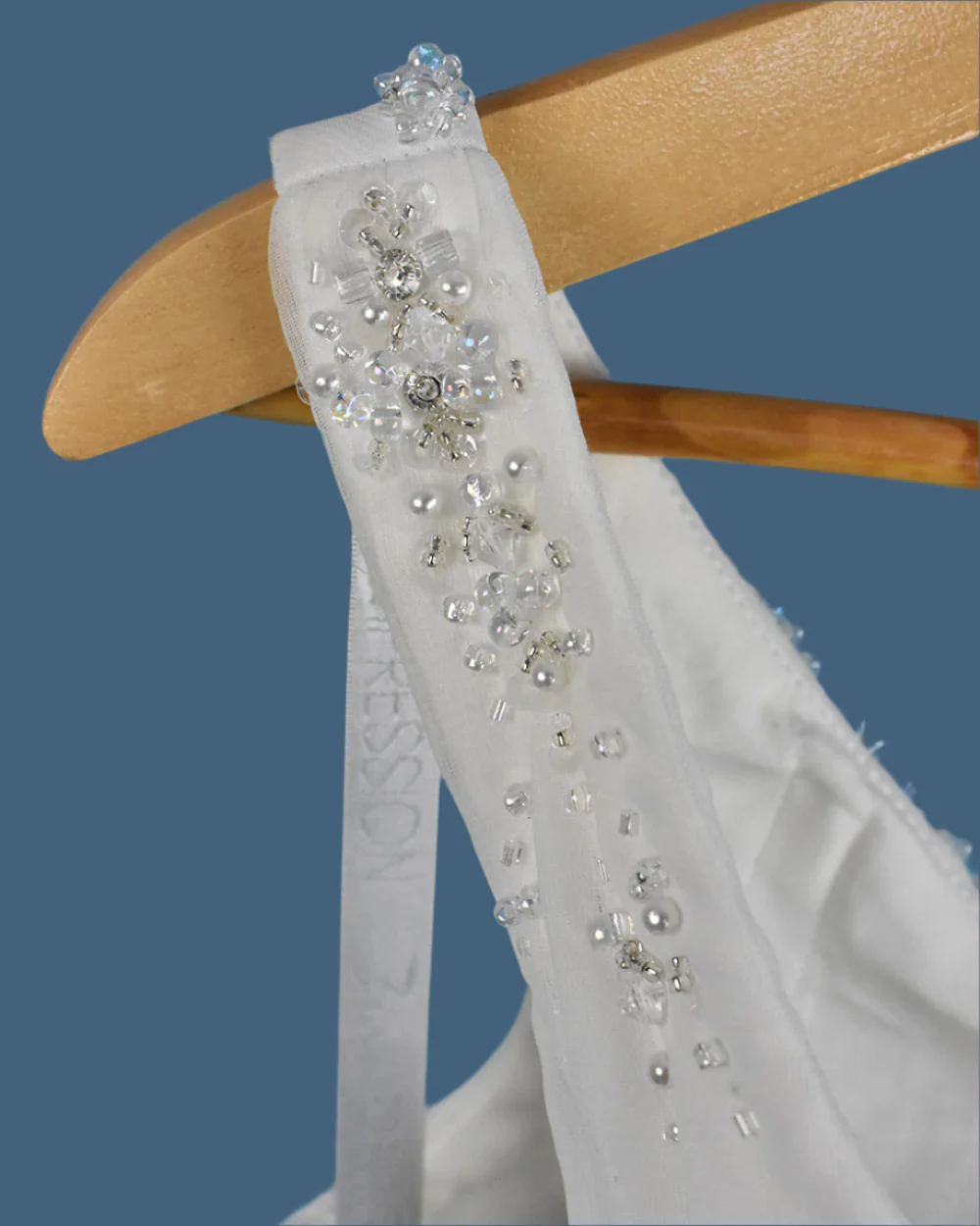 Zurc For Impression White Off Shoulder Wedding Dress Size 12 - Image 4